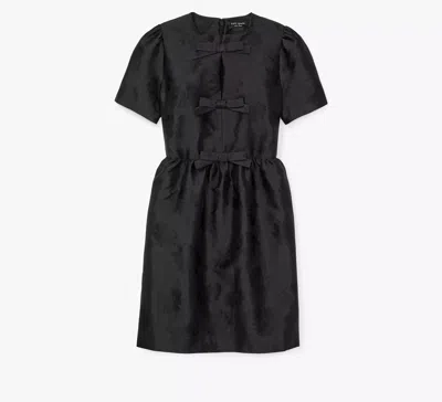 Kate Spade Spring Bouquet Bow Dress In Black