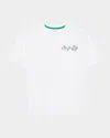 Kate Spade Spring Bouquet Embroidered Cotton Tee In Fresh White