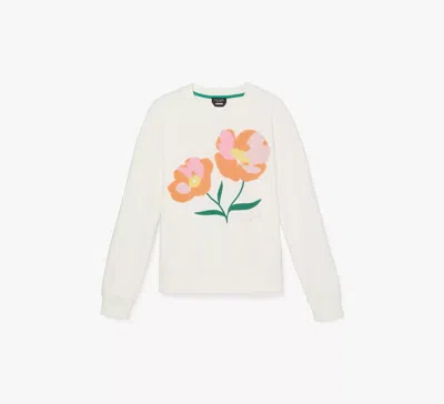 Kate Spade Spring Bouquet Sweatshirt In Cream