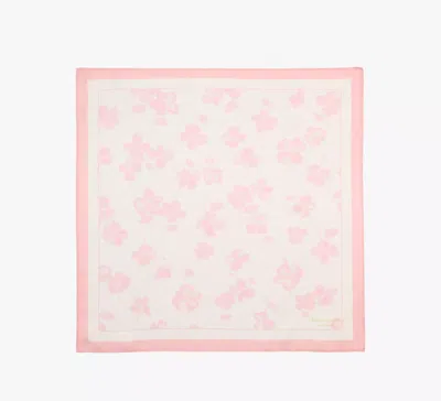 Kate Spade Springtime Gardens Silk Square Scarf In Green