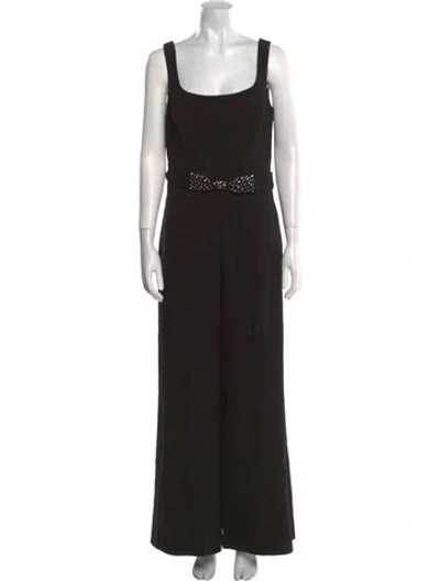Pre-owned Kate Spade Square Neckline Jumpsuit In Black