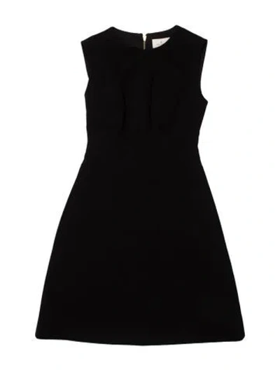 Pre-owned Kate Spade Square Neckline Knee-length Dress In Black