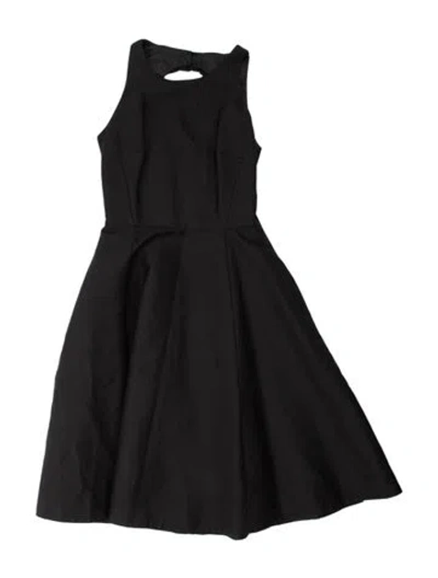 Pre-owned Kate Spade Square Neckline Knee-length Dress In Black