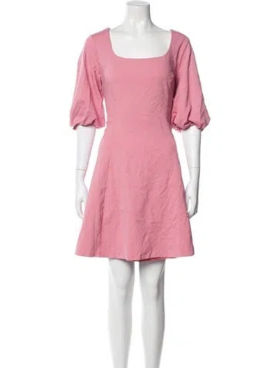 Pre-owned Kate Spade Square Neckline Mini Dress In Pink
