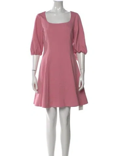 Pre-owned Kate Spade Square Neckline Mini Dress In Pink