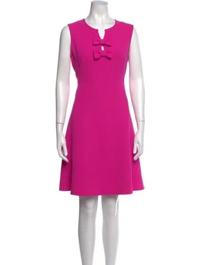 Pre-owned Kate Spade Square Neckline Mini Dress In Pink