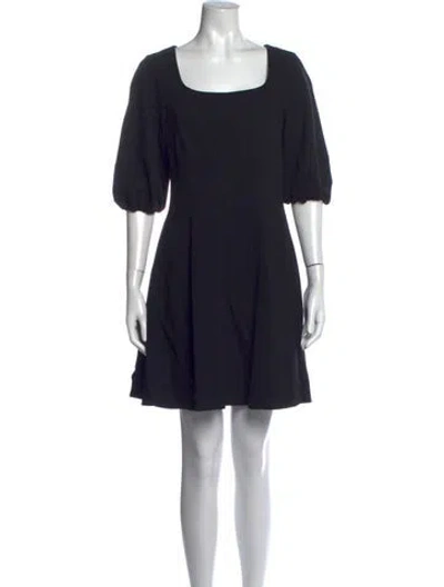 Pre-owned Kate Spade Square Neckline Mini Dress W/ Tags In Black