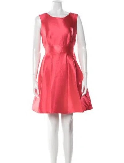 Pre-owned Kate Spade Square Neckline Mini Dress W/ Tags In Red