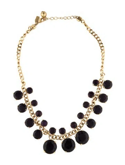 Pre-owned Kate Spade Statement Collar Necklace, 21" In Purple