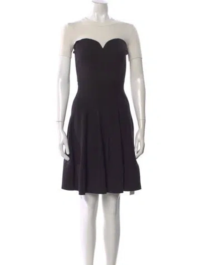 Pre-owned Kate Spade Strapless Mini Dress In Black