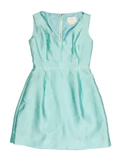 Pre-owned Kate Spade Strapless Mini Dress In Blue