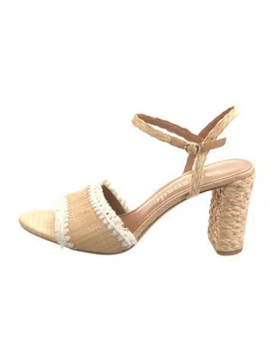 Pre-owned Kate Spade Straw Sandals In Neutral