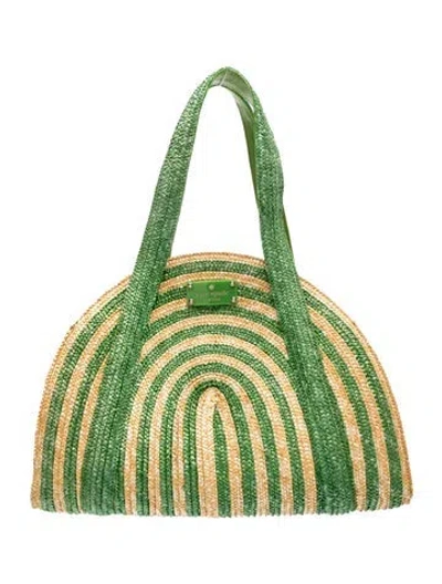 Pre-owned Kate Spade Straw Shoulder Bag In Multi