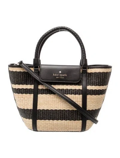 Pre-owned Kate Spade Straw Top Handle Bag