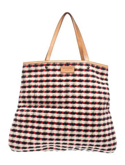 Pre-owned Kate Spade Straw Tote In Neutral