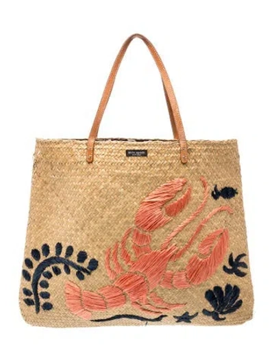 Pre-owned Kate Spade Straw Tote In Neutral