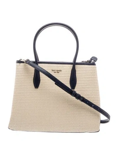 Pre-owned Kate Spade Straw Tote In Neutrals