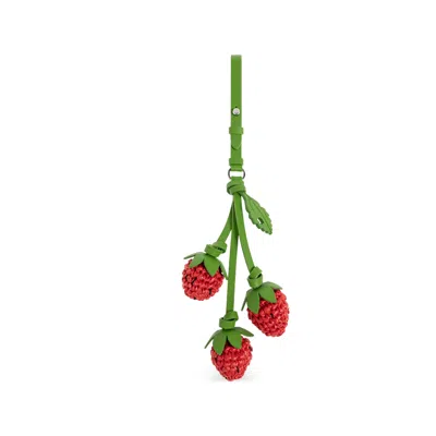 Kate Spade Strawberry-pendant Bag Charm In Multi