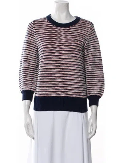 Pre-owned Kate Spade Striped Crew Neck Sweater In Multi