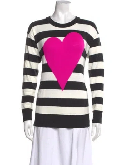 Pre-owned Kate Spade Striped Crew Neck Sweater In Multi
