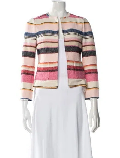 Pre-owned Kate Spade Striped Jacket W/ Tags In Pink