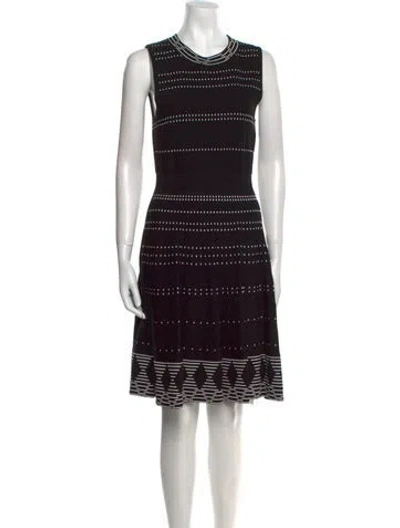 Pre-owned Kate Spade Striped Knee-length Dress In Black