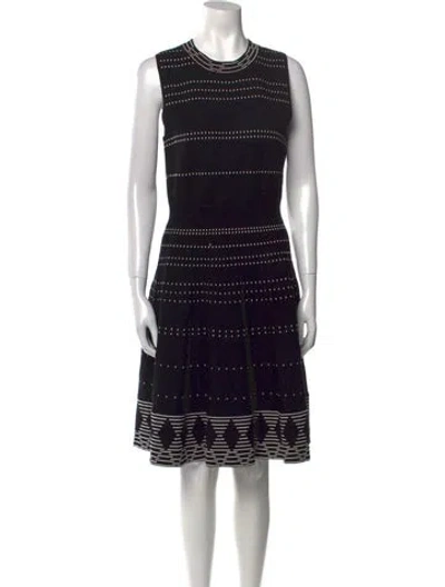 Pre-owned Kate Spade Striped Knee-length Dress In Black