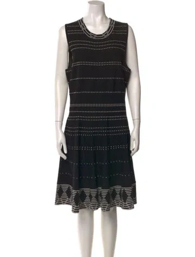 Pre-owned Kate Spade Striped Knee-length Dress In Black