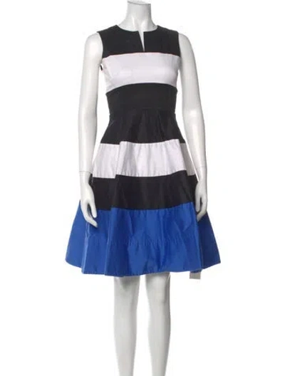 Pre-owned Kate Spade Striped Knee-length Dress In Black