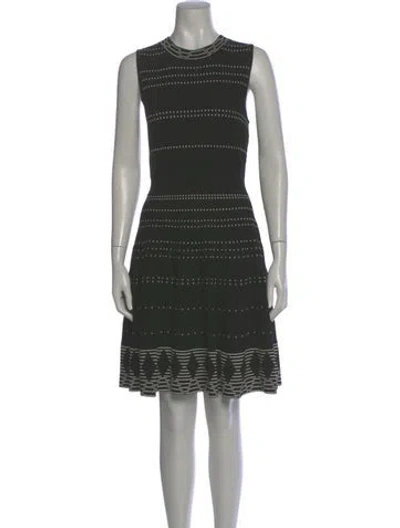 Pre-owned Kate Spade Striped Knee-length Dress In Black