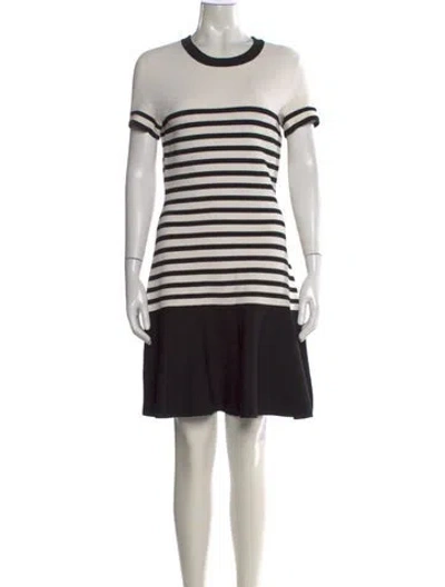 Pre-owned Kate Spade Striped Knee-length Dress In Black