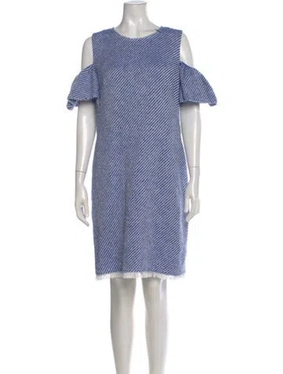 Pre-owned Kate Spade Striped Knee-length Dress In Blue