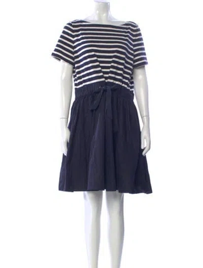 Pre-owned Kate Spade Striped Knee-length Dress In Blue