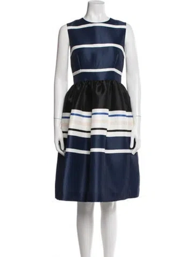 Pre-owned Kate Spade Striped Knee-length Dress In Blue