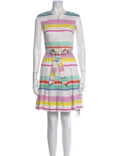 Pre-owned Kate Spade Striped Knee-length Dress In Multi