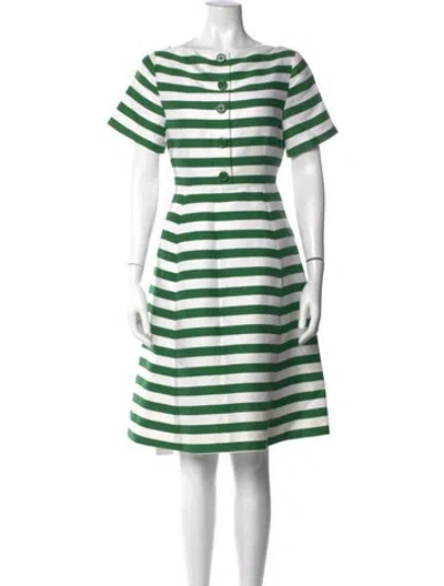 Pre-owned Kate Spade Striped Knee-length Dress In Multi