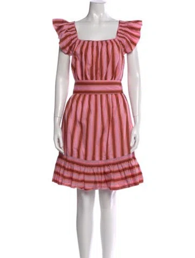 Pre-owned Kate Spade Striped Knee-length Dress In Pink
