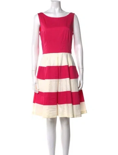 Pre-owned Kate Spade Striped Knee-length Dress In Pink