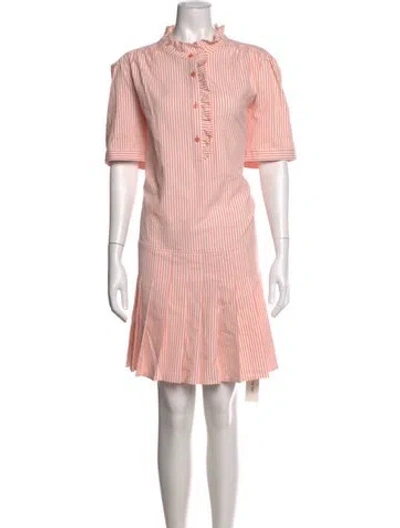 Pre-owned Kate Spade Striped Knee-length Dress W/ Tags In Pink