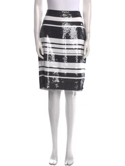 Pre-owned Kate Spade Striped Knee-length Skirt In Black