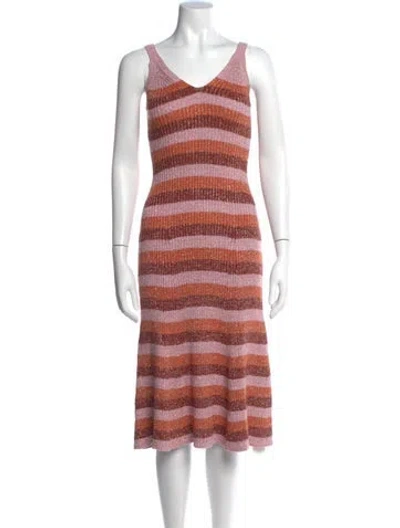 Pre-owned Kate Spade Striped Midi Length Dress