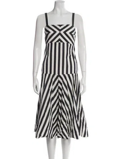 Pre-owned Kate Spade Striped Midi Length Dress In Multi