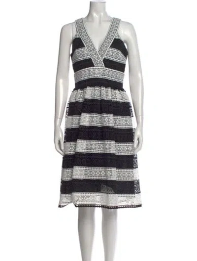 Pre-owned Kate Spade Striped Midi Length Dress In Neutrals