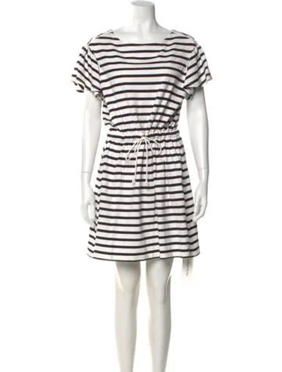 Pre-owned Kate Spade Striped Mini Dress In Black