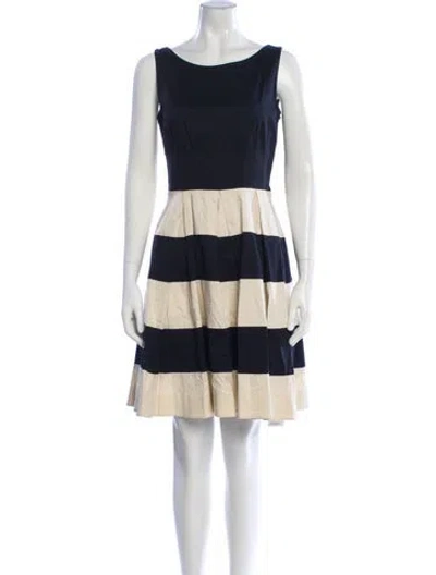 Pre-owned Kate Spade Striped Mini Dress In Black
