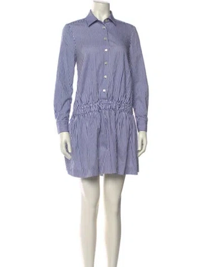 Pre-owned Kate Spade Striped Mini Dress In Blue