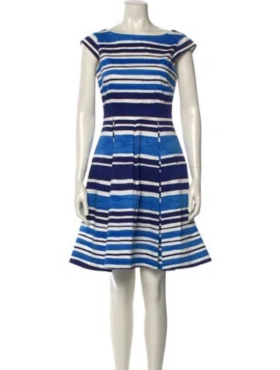 Pre-owned Kate Spade Striped Mini Dress In Blue