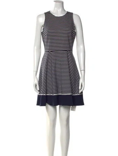 Pre-owned Kate Spade Striped Mini Dress In Blue