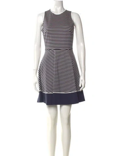 Pre-owned Kate Spade Striped Mini Dress In Blue