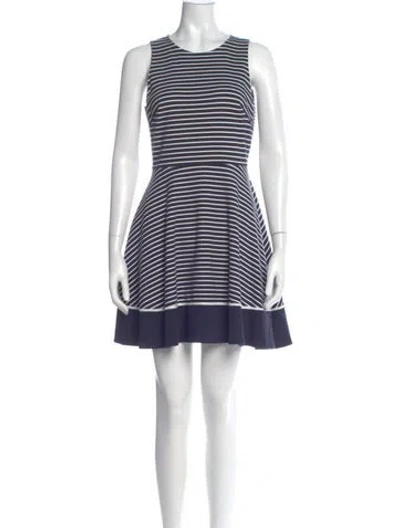Pre-owned Kate Spade Striped Mini Dress In Blue